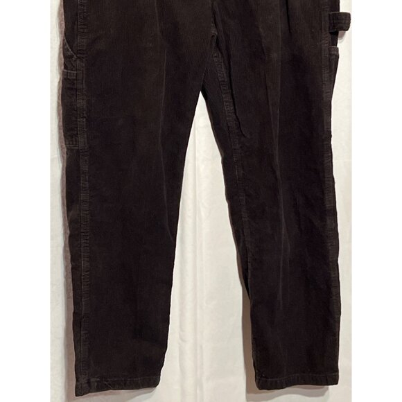 H&M Mens Black Corduroy Carpenter Pants Size 32 With Multiple Pockets & Belt Loo - Picture 5 of 10